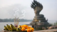 เลขเด็ดธูปมงคล 167 โผล่กลางพิธีบวงสรวงพญาศรีสัตตนาคราช ริมโขงนครพนม