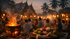 เททองหัวใจพระสังกัจจายน์ วัดชายทุ่ง ชัยนาท คึกคักทั้งสายบุญและคนส่องเลขธูป 193