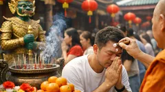 วัดดอนทองคนแน่นรับตรุษจีน 2569 พิธีอาบน้ำมนต์ เจิมหน้าเจิมมือ เสริมสิริมงคล