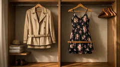 ทริคไม้แขวน 2 อัน พับเดรสยาวให้สั้นลง ตู้โล่งขึ้นทันที