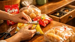 5 วิธีปิดปากถุงขนมให้แน่นแบบไม่ต้องใช้คลิป กรอบนาน ไม่หกเลอะ